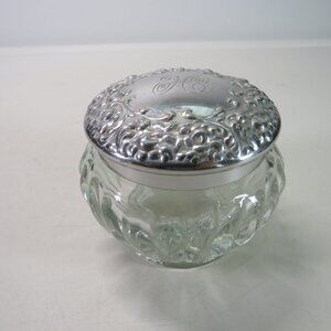 Vanity Glass Trinket Dish (monogram letter "H")